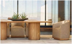 New Arrival Outdoor Dining Set Teak Furniture Luxury Patio Furniture Hotel Balcony Round Dining Chairs - Product Image 3