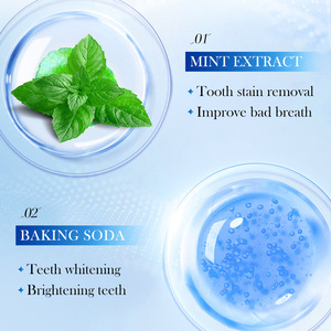 SADOER Dentifricio Senza Fluoruro al Gusto Menta con <span class=keywords><strong>Bicarbonato</strong></span> di Sodio per la Cura dei <span class=keywords><strong>Denti</strong></span>, 220g Grande Capacità, Sbiancante per Uso Domestico - Product Image 5