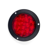 Luz trasera LED redonda de 12V para camión, luz intermitente estroboscópica blanca y ámbar para barco, caravana, furgoneta, caravana, camión, luz de advertencia lateral LED