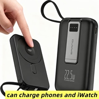 Batterie externe magnétique portable sans fil OEM tendance 2025, 10000 mAh, 22,5 W, charge rapide PD, station d'alimentation pour téléphones