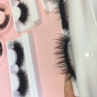 Boîte d'emballage personnalisable pour faux cils à paillettes 25 mm CC, véganes et sans cruauté, avec étiquette privée, étui pour cils synthétiques