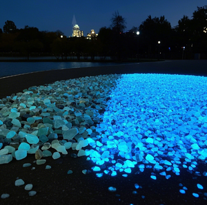 Tùy chỉnh gói màu hồng tự nhiên & trắng cao-sáng Glow Dark vườn cobbles & sỏi nhân tạo sáng đá Đá cho cảnh quan - Product Image 2