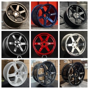 Te37SL <span class=keywords><strong>สี</strong></span>ฟ้าสำหรั<span class=keywords><strong>บ</strong></span>รถแข่งโฟล์ค <span class=keywords><strong>Te37</strong></span> SL 5X112 5X120 5x114 3 5x100 5สำหรับ BMW 350Z 370Z Toyota 86 Supra Subaru BRZ Honda Civic FL5 - Product Image 2