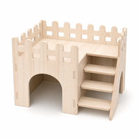 Maisonnette en bois massif pour animaux de compagnie (hamster, écureuil, hérisson, cochon d'Inde, caille japonaise) - Grande cachette imperméable pour la vente en gros