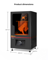 Impresora 3D de Resina de Curado UV, Venta al Por Mayor de Fábrica, Impresora 3D SLA/LCD de 16 Pulgadas 8K, Nueva con 1 Año de Garantía, Conexión USB