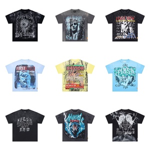 FIRST ROW LOST <span class=keywords><strong>UTOPIA</strong></span> UNIVERSE Vintage-Buchstabenmuster, atmungsaktives, kurzes T-Shirt, weiß, mit Tintenstrahldruck bedrucktes Herren-Kurzarm-T-Shirt - Product Image 5