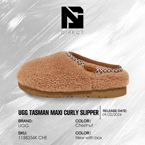 รองเท้าแตะ UGG Tasman Maxi Curly สีน้ำตาลแดง แต่งลายปัก ดีไซน์เนอร์ สำหรับใส่ในบ้านและนอกบ้าน ฤดูหนาว อุ่นสบาย เหมาะสำหรับผู้ชายและผู้หญิง - Product Image 6