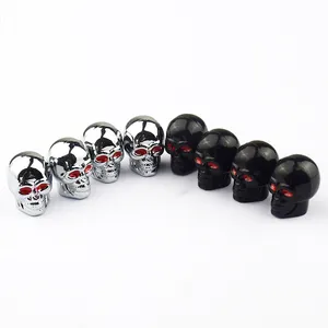 Fábrica Personalizado Universal Modificação Car Valve Cover Car Wheel Tire Air Valve Haste Poeira Caps Crânio Forma Tire Valve Caps