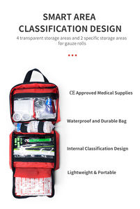 ブランドポータブル最高の屋外医療旅行バーンサッカー商人車/子供家族のためのベルトバッグ付きホーム応急処置キット - Product Image 4