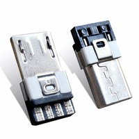 Conector de soldadura Usb 2,0 Micro USB de alta calidad Conector USB macho de 5 pines