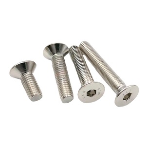 Jiu Fei Wu Jin สกรูหัวแบน M3 M4 M5 M6 M8ชุบนิกเกิลเกรด10.9สกรูหัวแบนสกรูเมตริก - Product Image 3