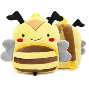 Gran oferta, mochila escolar para niños con dibujos de animales, mochila de felpa kawaii para jardín de infantes, logotipo personalizable