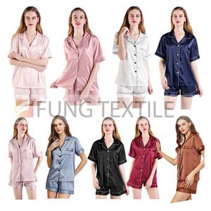 FUNG 3034 toptan bayan pijamaları yüksek kaliteli rahat yumuşak kadın saten pijama bayanlar gece uyku aşınma - Product Image 2
