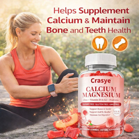 OEM Marque Privée Gummies Calcium Magnésium Vitamine D3 K2 Zinc Probiotique Santé Osseuse Adultes 60 Unités