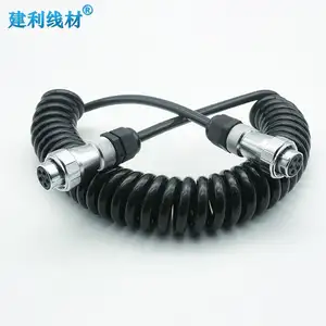 5Pin Trailer Coil Cable Set For 3-Channel Camera Display Enhancing Visibility During Vehicle Towing