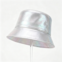 Nouveau style casquette seau chromée lumineuse effet arc-en-ciel, accessoire de fête, casquette promotionnelle de haute qualité
