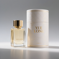 Qualité de luxe personnalisé feuille d'or en relief logo papier carton ensemble de tubes ronds boîte pour l'emballage de parfum bouteilles en verre bocaux