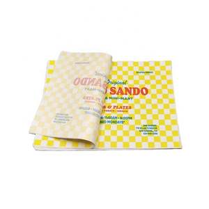 Papier alimentaire anti-graisse imprimé sur mesure 12x12, feuilles de papier blanc enduit de cire pour sandwichs, hamburgers et charcuteries - Product Image 4