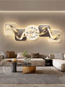 Reloj de Pared Colgante de Cristal Moderno y Lujoso 2026, Arte de Pared para Sala de Estar, Decoración <span class=keywords><strong>del</strong></span> Hogar - Product Image 1