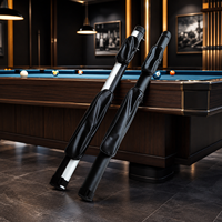 Étui de queue de billard noir n°8, 3/4 de longueur, en cuir PU, style anglais, sac de transport pour queues de snooker et de billard