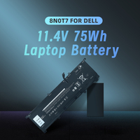 Batterie d'ordinateur portable de haute qualité 8N0T7 pour Dell XPS 15 9575 2-en-1 Precision 5530 2-en-1 Series 11.4V 75Wh