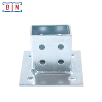 Support triangulaire en acier électrogalvanisé robuste Unistrut pour poteau, plaque de base de canal pour profilé double 1-5/8'' de 5 mm d'épaisseur