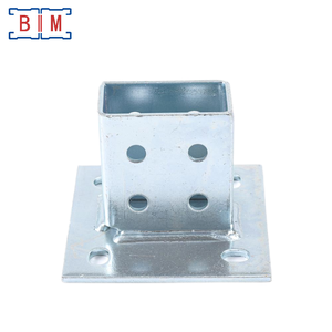 유니스트럿 전기 아연 도금 강철 포스트 베이스 채널 브래킷 플레이트 (1-5/8'' 더블 채널용) - Product Image 1