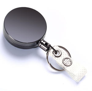 引き込み式キーチェーン4cmグレー金属バッジホルダー垂直IDカード & クレジットハーダーケーブル引き込み式キーチェーン - Product Image 3