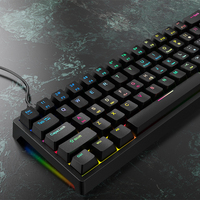 AMZ Offre Spéciale-Clavier mécanique à 61 touches 60 pour cent RVB rétroéclairé par LED Teclado Gamer, clavier de jeu filaire pour ordinateur portable, 60%
