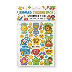 Hoja de Pegatinas Personalizadas Ecológicas con Corte Kiss-Cut para la Educación Infantil, Enseñanza y Diversión Escolar - Product Image 1