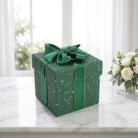 Boîtes pliantes personnalisées, boîte cadeau de luxe pour la mode, boîte carrée avec ruban, avec couvercles supérieur et inférieur, belle boîte d'emballage