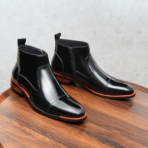 Bottes de travail vintage Amish de luxe haut de gamme pour hommes, imperméables, à lacets, avec semelle Goodyear et empeignes robustes en cuir véritable - Product Image 5