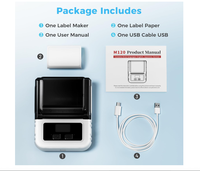 Impresora de Etiquetas Térmicas Inalámbrica Recargable Phomemo M120 Mini de 50 mm, 1200 mAh, Portátil, para Venta al por Menor y al por Mayor