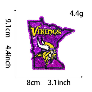 Patch brodé en polyester avec logo d'équipe de football populaire 2026, pailleté, 7 cm, thermocollant et adhésif pour chaussures, chapeaux et vêtements - Product Image 4