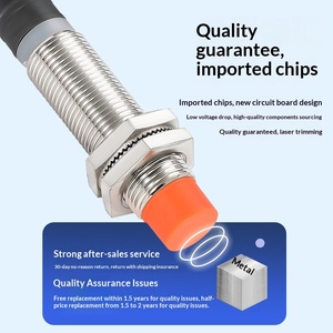 LORDDOM M12 방수 IP67 NPN 유도형 근접 센서, 감지 범위 4mm, 금속 감지용 24VDC - Product Image 3