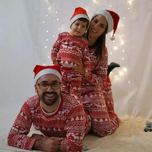 PASUXI Pyjamas de Noël Assortis pour <span class=keywords><strong>la</strong></span> Famille – Motif Tendance pour Père, Mère, Enfants et Chien – Tenues Famille Complémentaires, Vêtements de Nuit Famille - Product Image 3