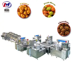 Full Automatic Commerical Ball Shape Industrial Popcorn Kettle Corn Making Machine From Pan Pot Production Line Price For Sale