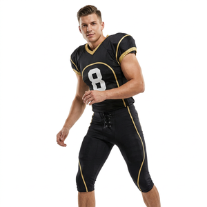 Ensemble d'uniformes de football américain personnalisés avec logo imprimé 2023, respirant, antibactérien, séchage rapide, anti-UV, vêtements de sport en polyester - Product Image 1
