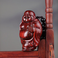 Bracelet porte-bonheur unisexe en bois de santal rouge sculpté à la main, pendentif Pixiu Dragon de la Richesse, chaîne Bouddha