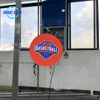 Écran LED circulaire double face, écran LED rond avec pas de pixel de 4 mm, couleur pleine, pour magasin de détail et affichage d'accueil de métro