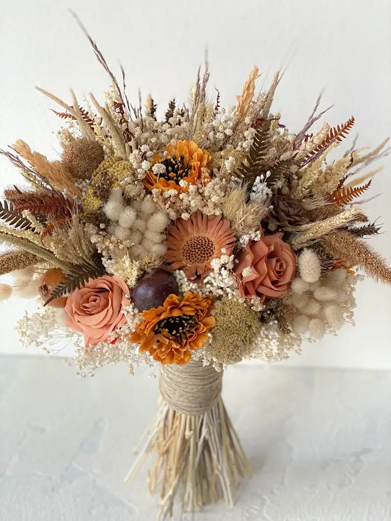 Dry flower wholesaler dried/preserved flowers plants wedding/flower bouquet dried small pampas grass gift