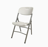 Chaise pliante en acier avec cadre en plastique HDPE imperméable et antirouille, chaise de banquet, chaise d'extérieur pour mariage, fête, événement, camping, jardin, lieu de réception