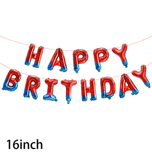Palloncini in Foil di Elio Giganti da 40 Pollici di <span class=keywords><strong>Spiderman</strong></span> Blu e Rosso, Decorazione con Striscione 'Buon Compleanno' - Product Image 2