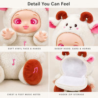 Sac à dos pour enfants en forme de mouton mignon avec fonction de rangement, lumière et musique