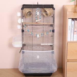 Toptan Modern Büyük Lüks Demir ve Metal Tel Papağan Kafesi Plastik Tepsili Kaynaklı Hasır Kuş Üretim Evi Kutusu Özelleştirilmiş Boyut - Product Image 3