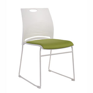 เก้าอี้สำนักงานแบบเรียบง่ายทันสมัย สามารถวางซ้อนกันได้ ขาเหล็ก วัสดุพลาสติก มีสีให้เลือก สำหรับห้องประชุม/พื้นที่รอ - Product Image 4