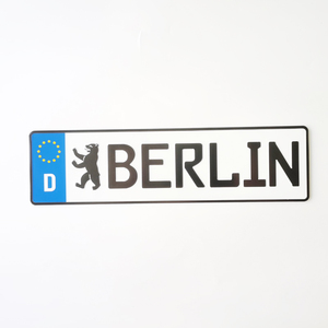 Targa Souvenir in Metallo con Logo in Rilievo di Berlino, Germania, 10x46cm - Product Image 2