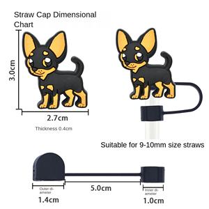 Oferta Especial: Cubre Pajitas de Plástico de 10mm con Diseño de Perros Adorables, Accesorio Decorativo para Pajitas, Producto de Gran Demanda - Product Image 2