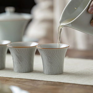 Guanlan Chinese Retro Tea Cup Porcelain Single Cup For Kung Fu Tea Tasting Home Use - Product Image 2