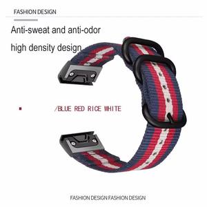 20mm 22mm 26mm verde militar tejido de nailon correa de reloj de liberación rápida para <span class=keywords><strong>Garmin</strong></span> <span class=keywords><strong>Fenix</strong></span> <span class=keywords><strong>7</strong></span> S 6 5 <span class=keywords><strong>X</strong></span> <span class=keywords><strong>Fenix</strong></span> 3 Correa pulsera - Product Image 5